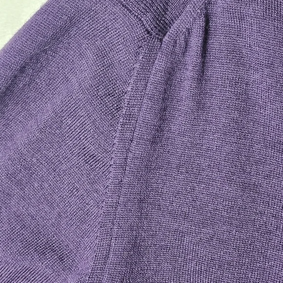 Toscano sweater mens large 100%  Merino wool Pullover  Purple made in Italy - Picture 7 of 11